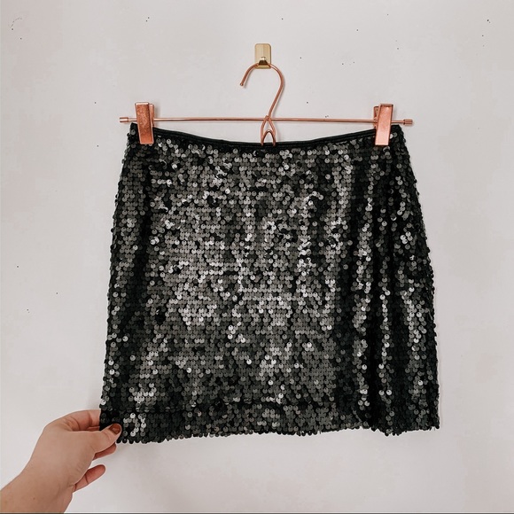 Express Dresses & Skirts - express sequin black mini skirt